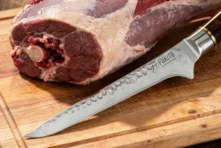 Couteau à désosser 15cm Fukito Ébène Damas martelé