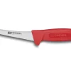 Couteau à désosser professionnel Fischer HACCP lame courbée 13cm manche rouge