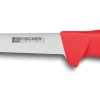 Couteau à désosser professionnel Fischer HACCP lame usée 17cm manche rouge