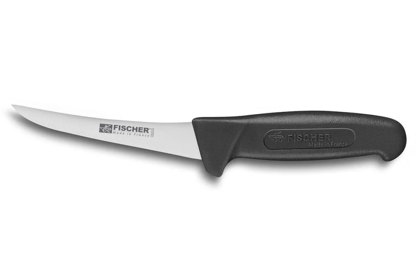 Couteau à désosser professionnel Fischer HACCP lame courbée rigide 13cm manche noir