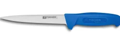 Couteau à désosser professionnel Fischer HACCP lame usée 17cm manche bleu