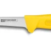 Couteau à désosser professionnel Fischer HACCP lame usée 14cm manche jaune