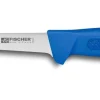 Couteau à désosser professionnel Fischer HACCP lame usée 14cm manche bleu