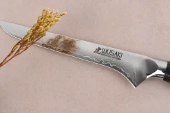 Couteau à désosser Wusaki Sakin Damas 10Cr 15cm manche en fibre de carbone et feuille d'or