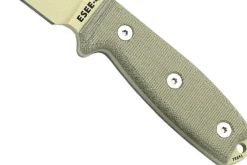 Couteau Esee 4 ESEE-4P-DT lame acier carbone désert 11,6cm manche micarta gris + étui