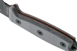 Couteau Esee 3 ESEE-3P-MB lame acier carbone noir 8,8cm manche micarta gris + étui marron