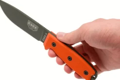 Couteau Esee 4 ESEE-4P-OD lame acier carbone vert 11,6cm manche G10 orange + étui