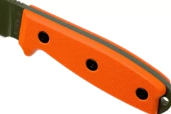 Couteau Esee 4 ESEE-4P-OD lame acier carbone vert 11,6cm manche G10 orange + étui