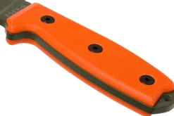 Couteau Esee 4 ESEE-4P-OD lame acier carbone vert 11,6cm manche G10 orange + étui