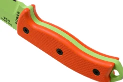 Couteau Esee 5 ESEE-5P-VG-E lame acier carbone venom green 13,7cm manche G10 orange + étui
