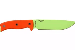 Couteau Esee 6 ESEE-6P-VG lame carbone venom green 16,5cm manche G10 orange + étui