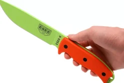 Couteau Esee 6 ESEE-6P-VG lame carbone venom green 16,5cm manche G10 orange + étui