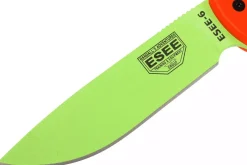 Couteau Esee 6 ESEE-6P-VG lame carbone venom green 16,5cm manche G10 orange + étui