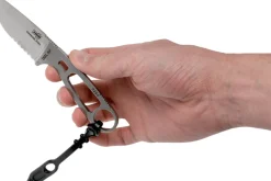 Couteau Esee Imlay ESEE-IMLAY lame semi-dentée 6,2cm manche ajouré inox + étui noir