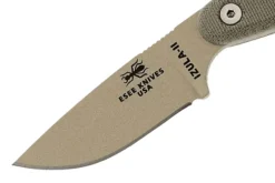 Couteau Esee Izula II DT lame acier carbone 6,2cm manche micarta désert + étui