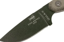 Couteau Esee Izula II IZULA-II-OD lame acier carbone 6,7cm manche micarta vert + étui