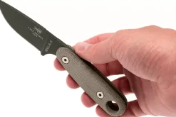Couteau Esee Izula II IZULA-II-OD lame acier carbone 6,7cm manche micarta vert + étui