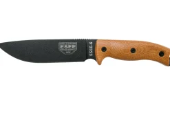 Couteau Esee 6 6PB-011 lame carbone 16,5cm manche G10/micarta marron + étui