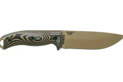 Couteau Esee 5 5PDE-005 lame acier carbone 13,2cm manche G10 coyote/noir + étui