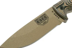 Couteau Esee 5 5PDE-005 lame acier carbone 13,2cm manche G10 coyote/noir + étui