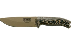 Couteau Esee 5 5PDE-005 lame acier carbone 13,2cm manche G10 coyote/noir + étui