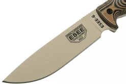 Couteau Esee 6 6PDT-005 lame carbone 16,5cm manche G10 Coyote et noir + étui