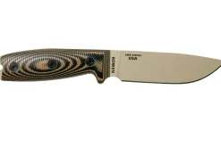 Couteau Esee 4 4PDT-005 lame carbone 11,6cm manche G10 coyote/noir + étui
