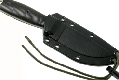 Couteau Esee 3 3PMDT-004 lame acier carbone 8,8cm manche G10 noir et rouge + étui