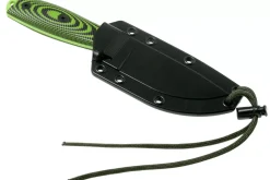 Couteau Esee 3 3PMVG-007 lame acier carbone 8,8cm manche G10 noir et vert venom + étui