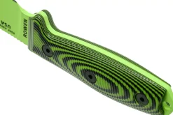 Couteau Esee 3 3PMVG-007 lame acier carbone 8,8cm manche G10 noir et vert venom + étui