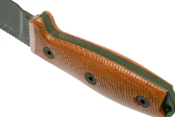 Couteau Esee 4 4POD-011 lame acier carbone vert 11,6cm manche micarta marron + étui