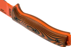 Couteau Esee 6 6POR-006 lame acier carbone 16,5cm manche G10 orange/noir + étui