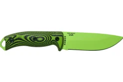 Couteau Esee 5 5PVG-007 lame carbone 13,2cm manche G10 vert et noir + étui