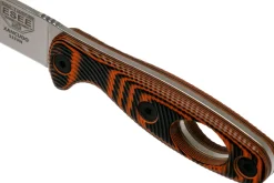 Couteau Esee Xancudo XAN1-006 lame acier inox 7,5cm manche troué G10 orange et noir + étui