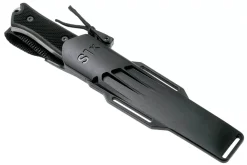 Couteau Fallkniven S1xb Tungsten Carbide lame noire 13cm manche Thermorun noir + étui Zytel