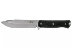 Couteau Fallkniven S1X Forest Knife lame satinée 13cm manche Thermorun noir + étui Zytel