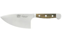 Couteau à fines herbes Güde Alpha Chêne Shark 14cm en acier forgé