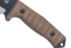 Couteau Fox Military Bushman FX.609OD lame 16cm manche micarta + étui en cuir