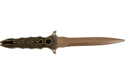 Couteau Fox Military Modras FX.508 lame 17,5cm manche G10 marron/noir + étui en cuir