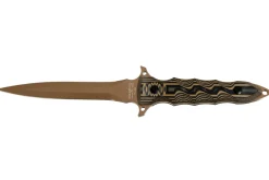 Couteau Fox Military Modras FX.508 lame 17,5cm manche G10 marron/noir + étui en cuir