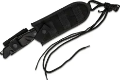 Couteau Fox Military Parus FX.9CM06 lame 17,5cm manche Forprene noir + étui en nylon + kit de survie