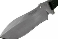 Couteau Fox Military Rimor FX.9CM07 17,5cm manche nylon/fibres de verre noir + étui