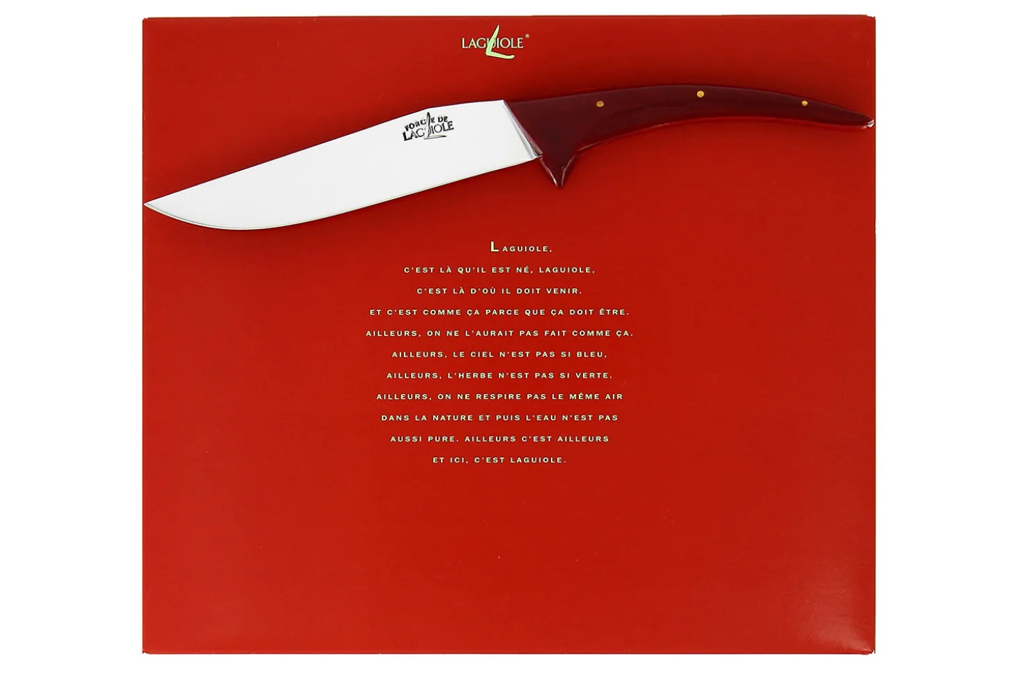 Couteau à fromage Jojo Long Legs Forge de LAGUIOLE design STARCK rouge