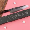 Couteau gyuto asymétrique 21cm japonais artisanal Hatsukokoro Shirasagi manche en wengé