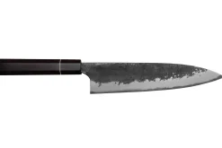 Couteau gyuto 21cm japonais artisanal Naoki Mazaki WS2 Black Nashiji