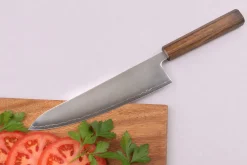 Couteau gyuto 21cm japonais artisanal Wusaki Hikari SLD manche bubinga
