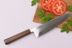 Couteau gyuto 21cm japonais artisanal Wusaki Hikari SLD manche bubinga