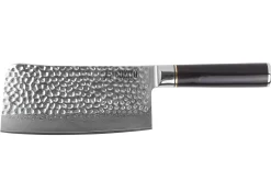 Couteau hachoir 17cm Fukito Ébène Damas martelé