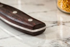 Couteau hachoir 17cm Guillaume Leonard Cuistot en acier inoxydable et bois de santal rouge