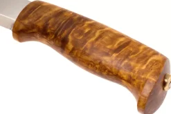 Couteau Helle Gaupe H310 lame en acier inox 10,7cm manche en bois de bouleau + étui en cuir